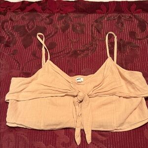 Aerie Peach Tie-Front Camisole